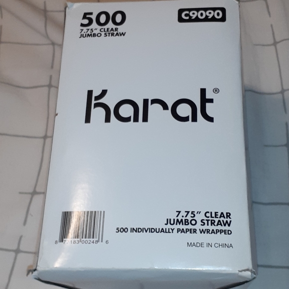 $8 LIMITED TIME OFFER Karat 7.75'' Jumbo Straws Paper Wrapped New - Picture 1 of 2